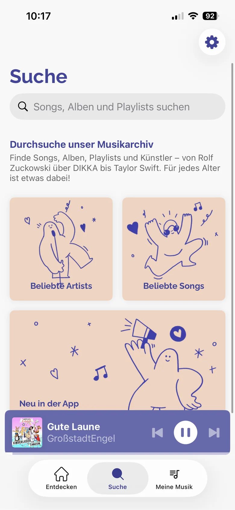 Songs entdecken